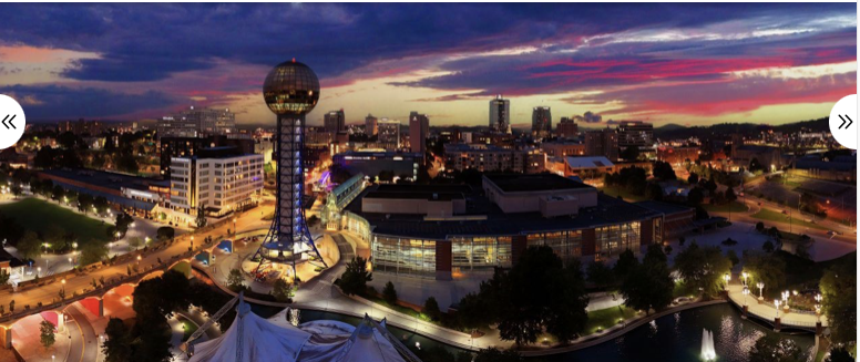 Knoxville Convention Center at dusk